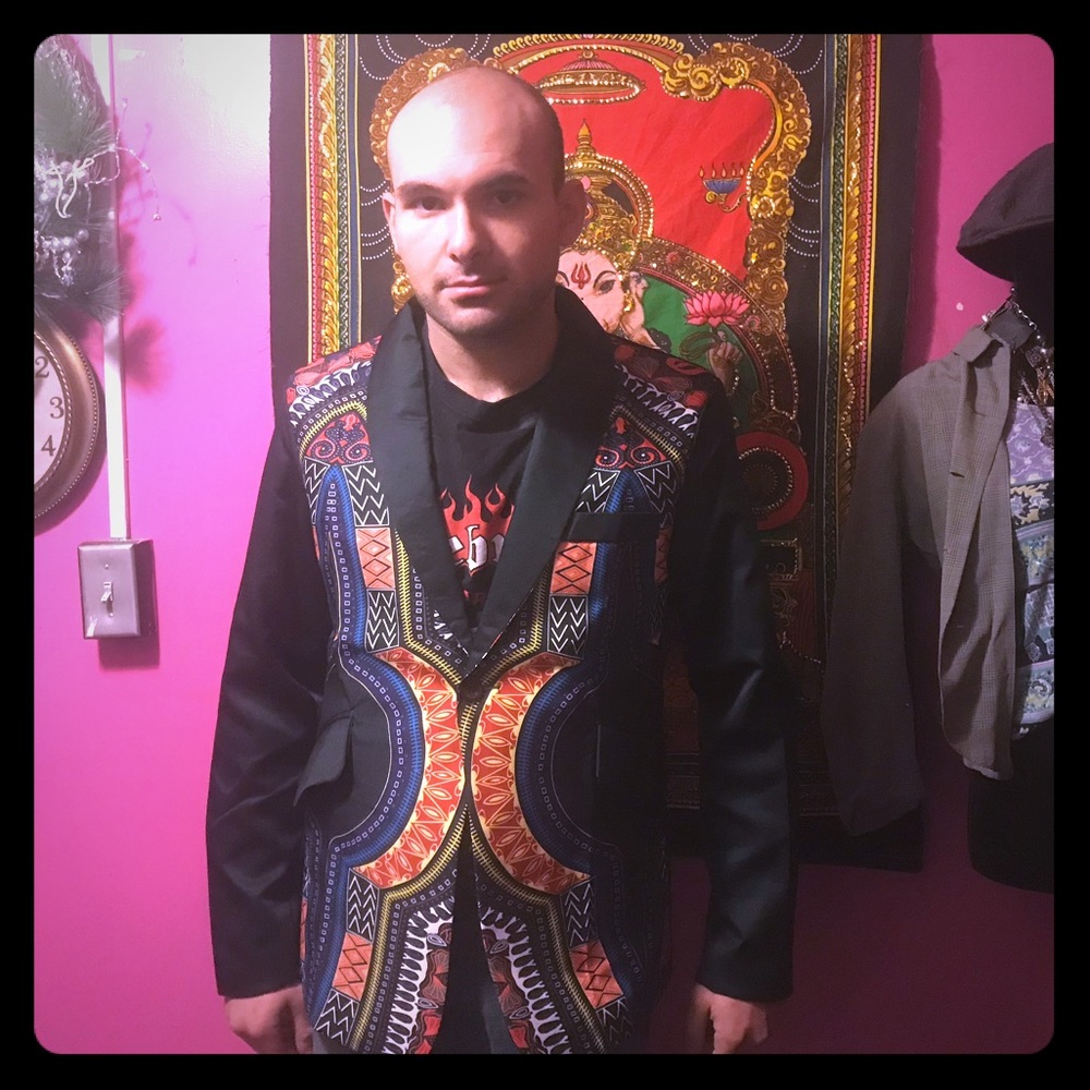 Dashiki Pattern Blazer